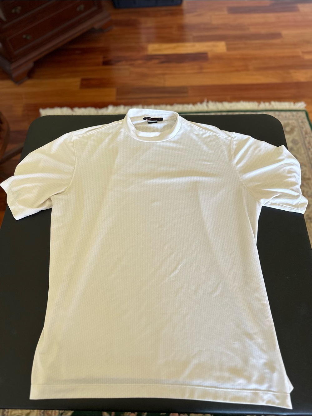 Tiger Woods Collection Men's White Short-Sleeve Performance Mock Tee XL